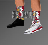 Cardinal Red 3s Socks