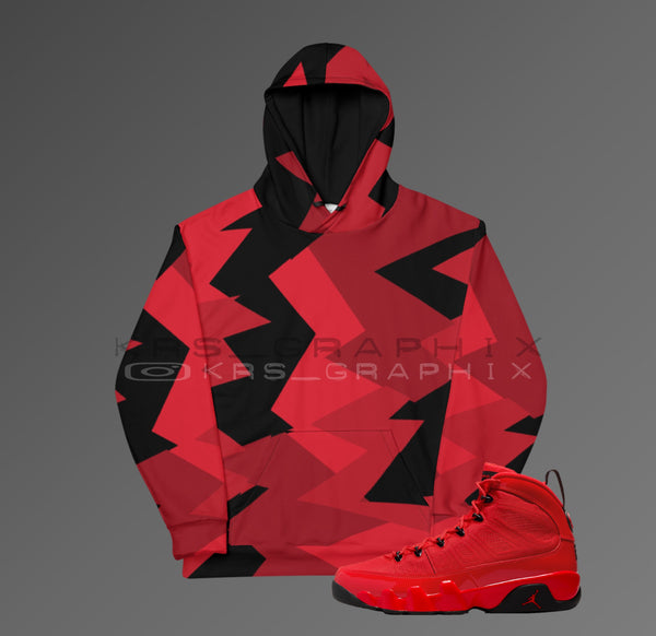Hoodie Match Jordan 9 Chile Red - Chile Red 9s Hoodie