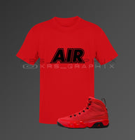 Shirt Match Jordan 9 Chile Red / Red Thunder 4 - Chile Red 9s/ Red Thunder 4s -Shirt