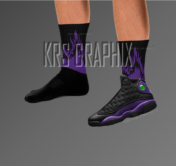 Court Purple 13 Socks