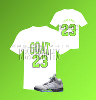 T-Shirt To Match Jordan 5 Green Bean - Goat 23