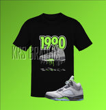 T-Shirt To Match Jordan 5 Green Bean - '1990 Jordans'