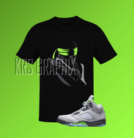T-Shirt To Match Jordan 5 Green Bean - Ninja Warrior
