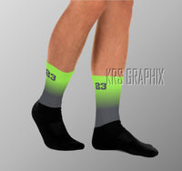 Socks To Match Jordan 5 Green Bean - Gradient