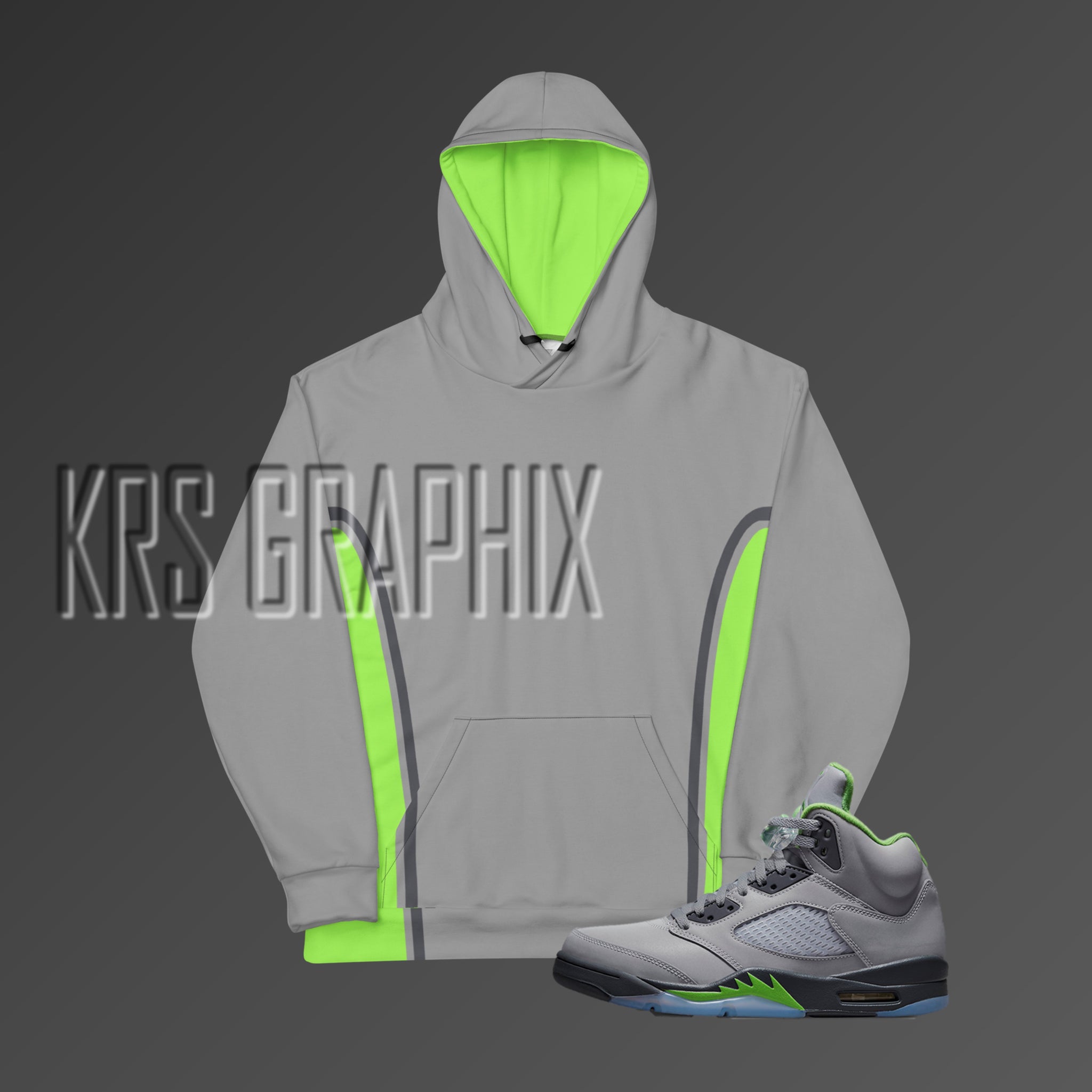 grey and lime green 5s