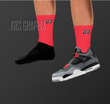 Socks Match Jordan 4 Infrared - Infrared 4s Socks 23