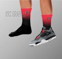 Socks Match Jordan 4 Infrared - Infrared 4s Socks 23