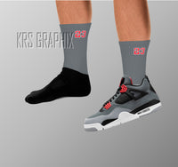 Socks Match Jordan 4 Infrared - Infrared 4s Socks 23