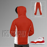 All Over Print Hoodie To Match Jordan Cherry 11s Retro