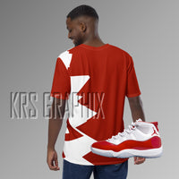 Full Print Shirt To Match Jordan Cherry 11s Retro