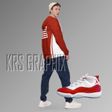 Windbreaker Hoodie To Match Jordan Cherry 11s Retro