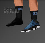 Brave Blue 13 Socks