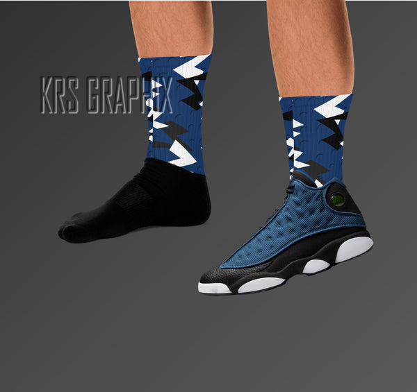 Brave Blue 13 Socks