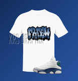 Shirt to Match  Jordan 13 French Blue - French Blue 13 Retro Shirt - French Blue 13 Retro Tee - Sneaker Matching Gift