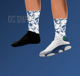 Socks To Match Jordan French Blue 13s Retro