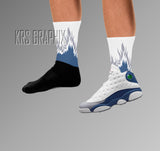 Socks To Match Jordan French Blue 13s Retro