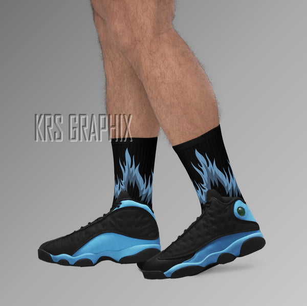 Socks To Match Jordan University Blue 13s Retro