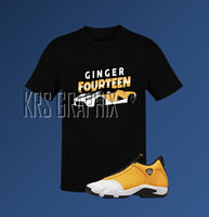 Shirt to Match  Jordan 14 Ginger - Ginger 14 Retro Shirt - Ginger 14 Retro Tee - Sneaker Matching Gift Sports Car