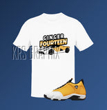 Shirt to Match  Jordan 14 Ginger - Ginger 14 Retro Shirt - Ginger 14 Retro Tee - Sneaker Matching Gift Sports Car