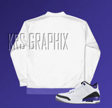 Dark Iris 3 Bomber Jacket To Match Jordan Dark Iris 3 Retro | Dark Iris 3 Bomber Jacket | Jordan 3 Bomber Jacket