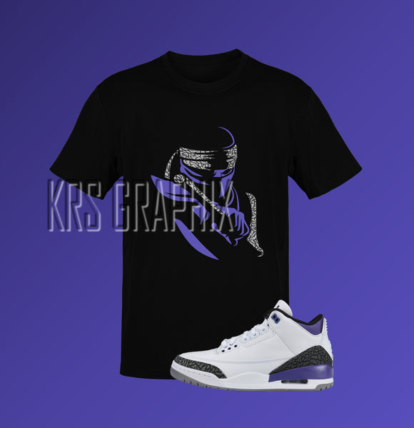 Dark Iris 3 Shirt | Dark Iris 3s Shirt | Shirt to Match Jordan 3 Dark Iris | Jordan 3 Dark Iris Shirt