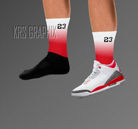 Socks To Match Jordan Fire Red 3s Retro