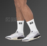 Socks To Match Jordan 3 Reimagined - 23'S
