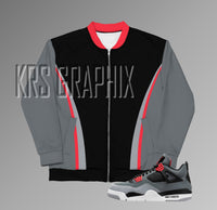 Bomber Jacket to Match Jordan 4 Infrared - Infrared 4s Bomber Jacket