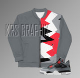 Bomber Jacket to Match Jordan 4 Infrared - Infrared 4s Bomber Jacket