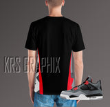 Full Print Shirt to Match Jordan 4 Infrared - Infrared 4s -Shirt