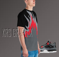 Full Print Shirt to Match Jordan 4 Infrared - Infrared 4s -Shirt