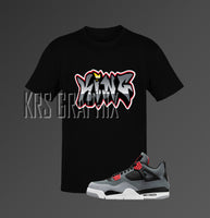 Sneakerhead King Couples Shirt to Match Jordan 4 Infrared - Infrared 4s -Shirt