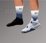 Midnight Navy Socks | Midnight Navy 4 Socks | Midnight Navy 4s Socks | Jordan 4 Socks 23