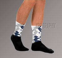 Midnight Navy Socks | Midnight Navy 4 Socks | Midnight Navy 4s Socks | Jordan 4 Socks