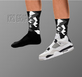 Socks Match Jordan 4 Military Black - Military Black 4s Socks