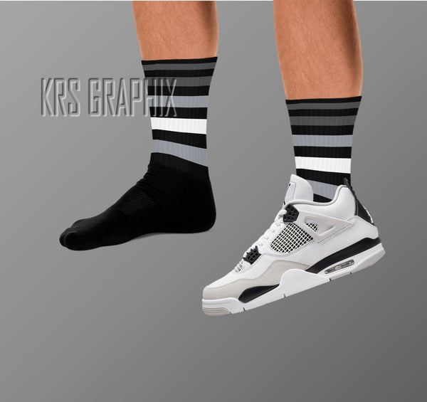 Socks Match Jordan 4 Military Black - Military Black 4s Socks