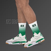 Socks To Match Jordan 4 Pine Green Sb - Gradient