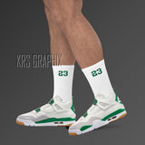 Socks To Match Jordan 4 Pine Green Sb - 23'S