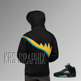 Hoodie To Match Jordan Aqua 5s Fives Black