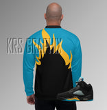 Jacket To Match Jordan Aqua 5s Flames