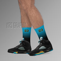 Socks To Match Jordan Aqua 5s Fade