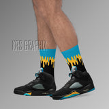 Socks To Match Jordan Aqua 5s Drip