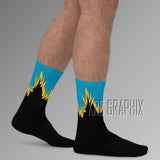 Socks To Match Jordan Aqua 5s Flames