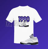 Concord 5 Shirt | Jordan 5 Concord T-Shirt | Jordan 5 Concord Sneaker Match Tee 1990
