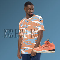 All Over Print Shirt To Match Jordan Crimson Bliss 5s Retro