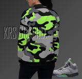 Jacket To Match Jordan 5 Green Bean - Camo