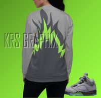 Jacket To Match Jordan 5 Green Bean - Flames