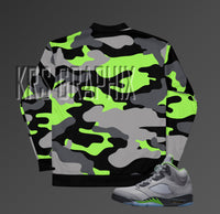 Jacket To Match Jordan 5 Green Bean - Camo