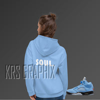 Sneaker Match Hoodie To Match Jordan UNC 5s Retro Heart & Soul