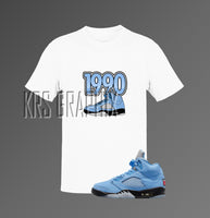 Shirt To Match Jordan UNC 5s Retro 1990